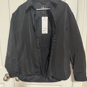 ALO Yoga Dark Gray Button-Up Shacket 100% Authentic